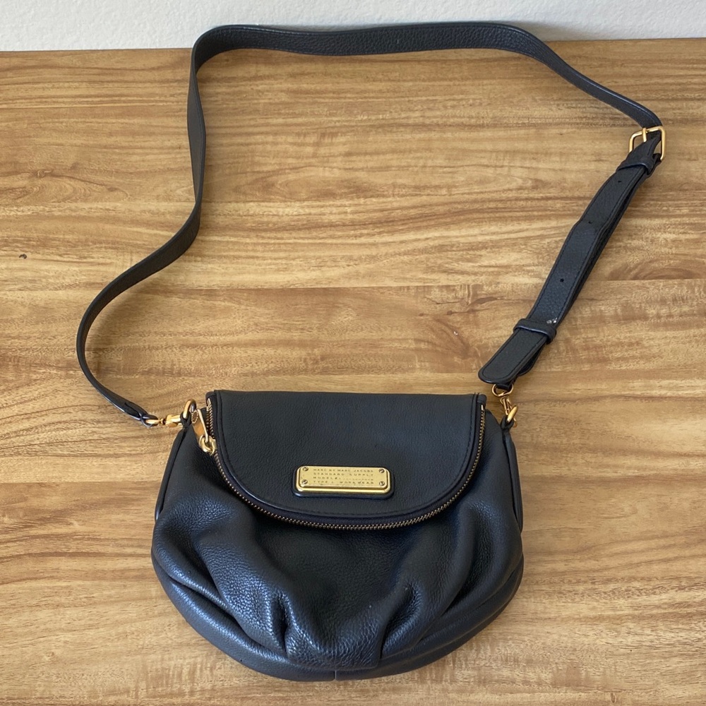 Marc by Marc Jacobs Mini Natasha Black Leather Crossbody